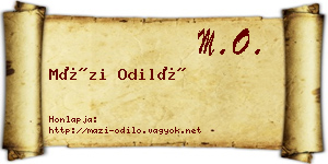 Mázi Odiló névjegykártya